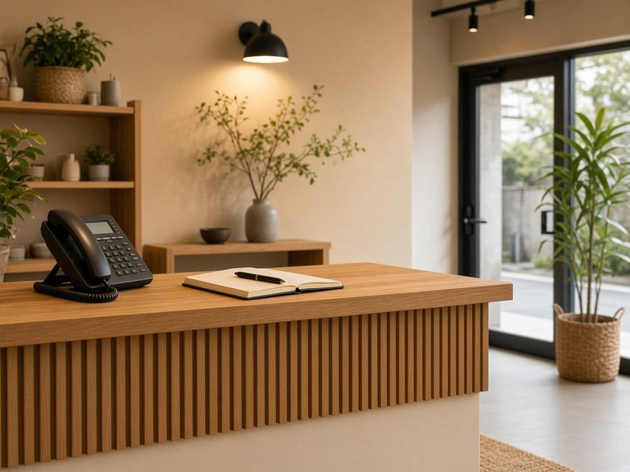 Contact desk at Spenndispe Workshops in Osaka